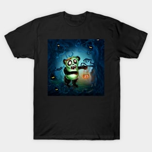 Zombie Panda Halloween T-Shirt